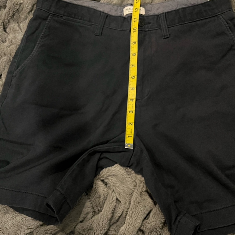 Nautica mens flat front navy shorts size 34w - Picture 7 of 9